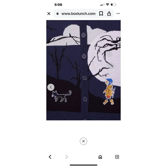 Coraline Clouds Scenic Women's Cardigan Size 3X - Picture 8 of 11